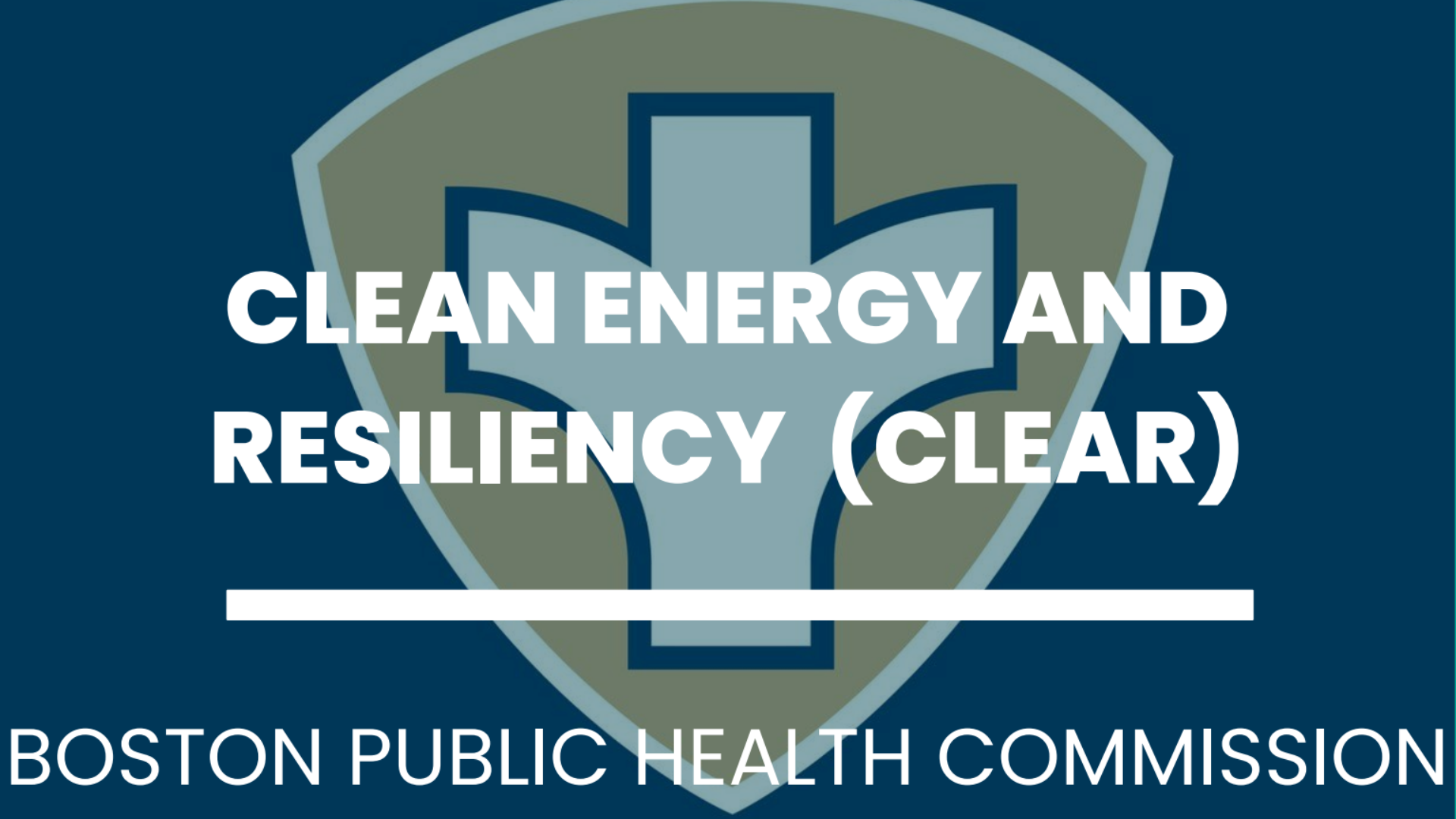 New Release Clean Energy and Resiliency (CLEAR) for Boston Public